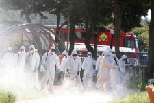 제주소방서, 코로나19 방역소독...생화학구조차 동원