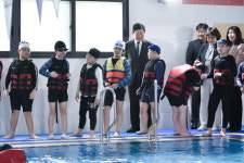 김광수 교육감, 신제주초 생존수영교육 참관
