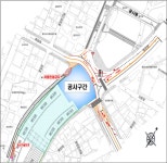 제2한천교 재가설 공사에…제주시 용담로 일부 도로 차선 축소 운영