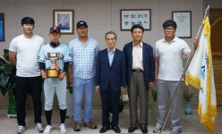 동강대학, 대학야구 하계리그 우승기 전달식
