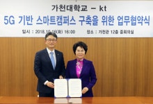 가천대, 5G 스마트 캠퍼스 구축 위해 KT와 MOU 체결