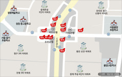 의원·학원 초밀집 노원 은행사거리…약국 11곳 접전