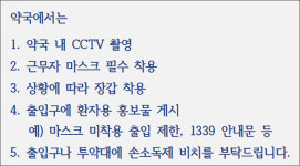 CCTV 확인을…코로나19 확산에 약국 자구책 마련