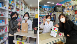 광진구약, 찾아가는 다과회…회원약국에 간식 전달