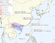 [전국 오늘의 날씨]내일 경기남부, 충청권, 전북 강하고 많은 비, 7호 태풍 무란, 8호 태풍 메아리 현재 위치와 경로!