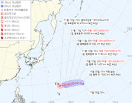 24호 태풍 마니, 23호 태풍 도라지, 22호 태풍 인싱 동시 발생,현재 위치 및 예상경로!