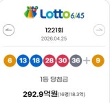 [로또당첨번호 조회]1221회 로또복권 1등 당첨 지역 및 연금복권 720+ 당첨번호 확인!(종합)