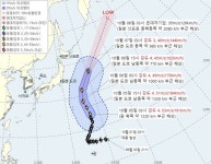 제28호 태풍 고구마 발생 임박, 29호 태풍 참피, 30호 태풍 인파 등 한국 첫 태풍은?