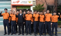 최헌택 인천남동소방서장, 간석 119센터 방문 직원 격려