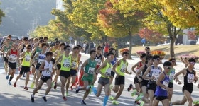 [96회 전국체전] 단풍 물든 가로수길 따라 질주