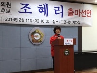 [4·13총선 출사표] 조혜리 의원 고양 덕양갑 출마…지역현안 해결 온힘
