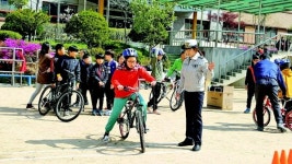 남부署, 초등생 자전거 운전면허 시험
