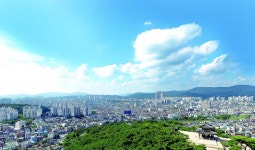 비 그치니 하늘 맑구나