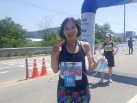 [제19회 강화해변마라톤] 여자 하프코스 우승자 윤순남씨