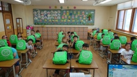 구리시, 가방 안전 덮개 초등학교에 보급