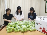 부개 3동 과수원 주민, 행정복지센터에 햇사과 350개 기부