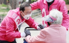 지지호소하는 부평갑 정유섭 후보