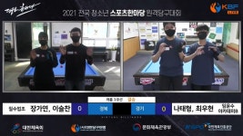 경기도, 2021 전국 청소년스포츠한마당 원격당구대회 휩쓸었다