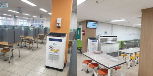 코리아스페이스, 일선 학교 공기정화살균기 도입 잇달아...조리·급식실 설치