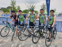 화성소방서 행정팀 5명, 철인3종경기 완주