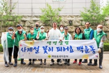안산시 백운동 새마을회, 여름맞이 거리화단 여름 꽃 2000포기 심어
