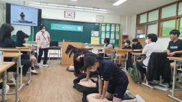 성남시 정자중학교, 심폐소생술 교육