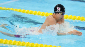 [제104회 전국체전] 수영 남자 일반부 평형 200m 우승 고양시청 조성재…대회신기록