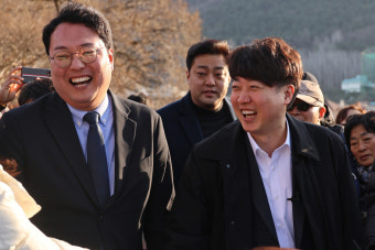 가칭 '개혁신당' 창당을 선언한 이준석 길거리 당원 모집