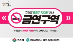 구리시, 지하철역 출입구 주변 금연구역 지정