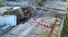[포토] 광명 신안산선 도로 붕괴 현장