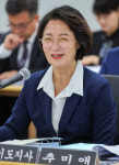 [포토] 국회 행안위 경기도 국정감사…질의 답변하는 추미애 지사
