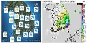 [이시각 날씨] 부산 시간 당 100㎜ 폭우…비 언제까지