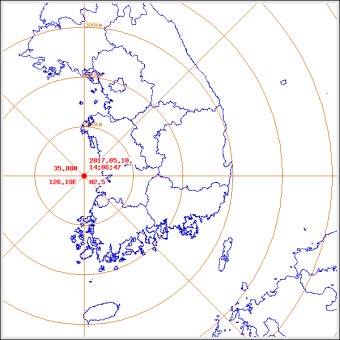 10일 오후 전북 부안인근서 규모 2.5 지진 발생