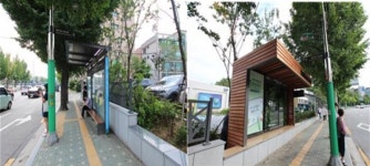 이제 버스정류장에도 자연 담아요
