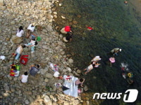경남 하동,피서지로 각광…지리산·섬진강·덕천강 야영객 몰려