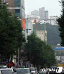 [사진]오후 6시에 불켜진 동구 가로등