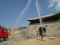 수원 지만119센터, 창룡문서 화재진압훈련