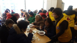 남구 적십자봉사단, 용현2동에서 팥죽 나눔 행사