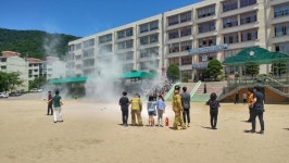 효성119안전센터, 효성초교서 합동 소방훈련 실시