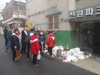 도화1동 쓰레기 취약지 청소활동 구슬땀