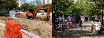 인천시청 앞 열린광장 공사현장 안전관리 요구에 귀막은 행정당국