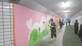수원중부서 창룡문지구대, 주민과 함께 창룡문 지하보도 벽화 그리기