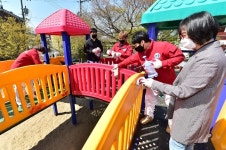 십정2동 가온태권도, 지역 공원·놀이터 방역 봉사