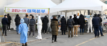 코로나 검사로 분주한 남양주 진관산단