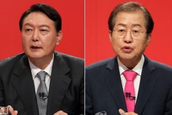 국힘 대선 후보 선출 D-1, 윤석열·홍준표 27% 동률…이재명 지지율 하락