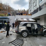 의정부 시청 주차장서 SUV차량 4m 아래로 추락