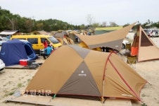 고성 송지호 오토캠핑장, 캠핑족으로 가득