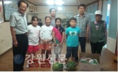 둔내초등학교 동아리, 첫 수확물 전달