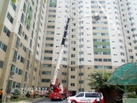 정선소방서, 고가굴절차 현지적응훈련