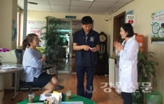 원주署·보건소, 벽지 1인 근무 보건진료소 합동점검 나서